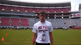 Jack at Alabama's football camp
